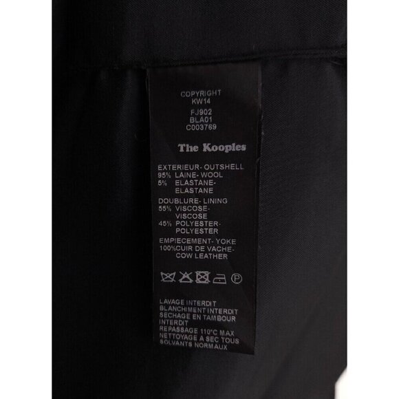 The Kooples Black Pencil Skirt W/ Zebra Calf-Hair Size 38 US 6 Black - Picture 9 of 10